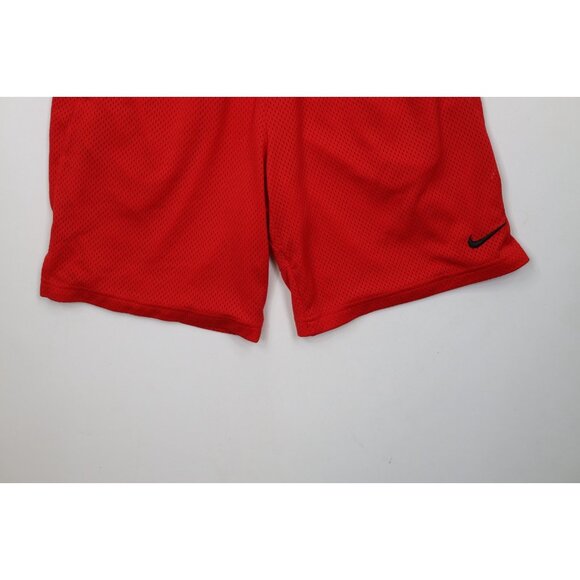 Vintage Y2K Nike Mens Small Travis Scott Mini Swoosh Above Knee Mesh Shorts Red - Picture 4 of 13